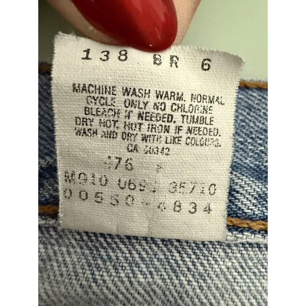 Vintage Levis 550 Jeans Mens 38x30 Blue Relaxed Fit Fade‎ Distress Light Wash